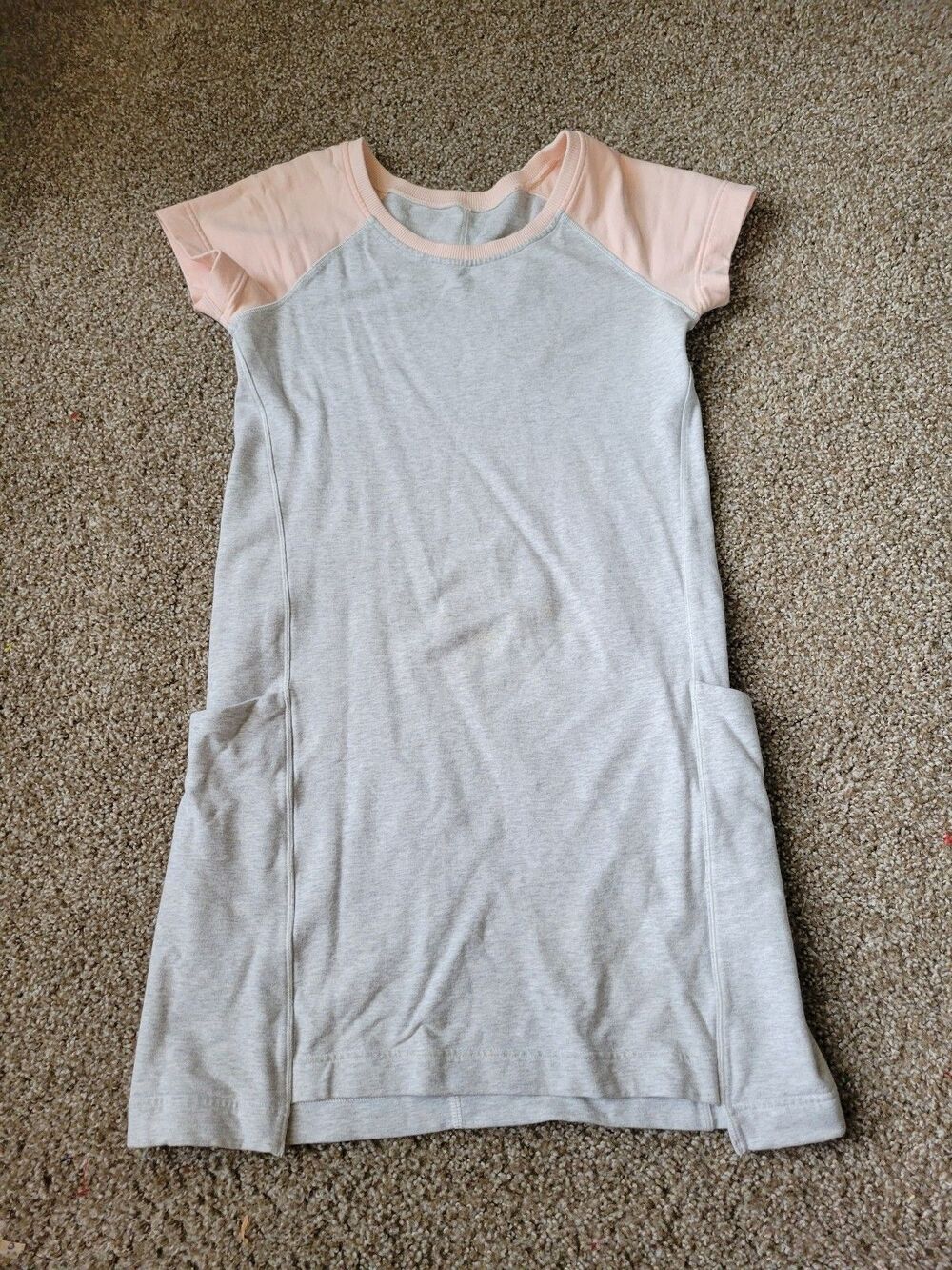 Lululemon Cut Above Dress Heathered White / Butter Pink Size 4